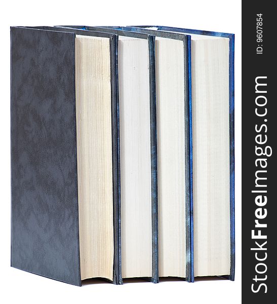 Four books isolated on a white background