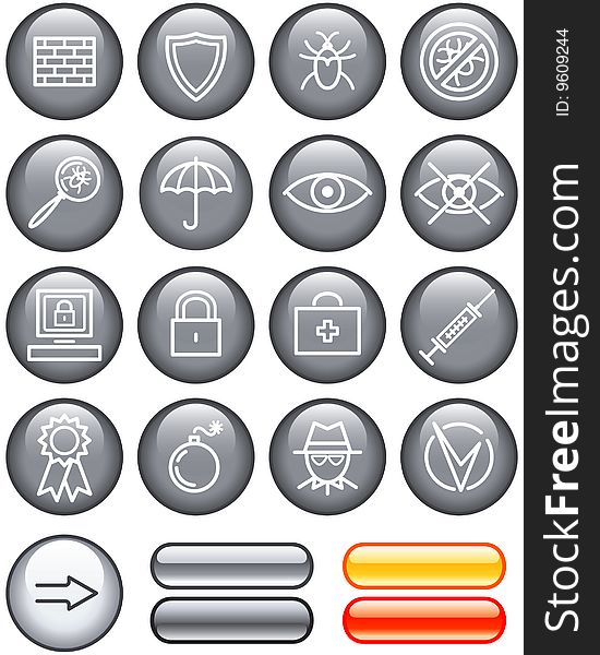 Web Icons Set - Safety (Vector)