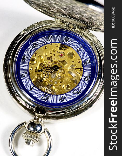 Pocket watch mechanism with a view. Pocket watch mechanism with a view