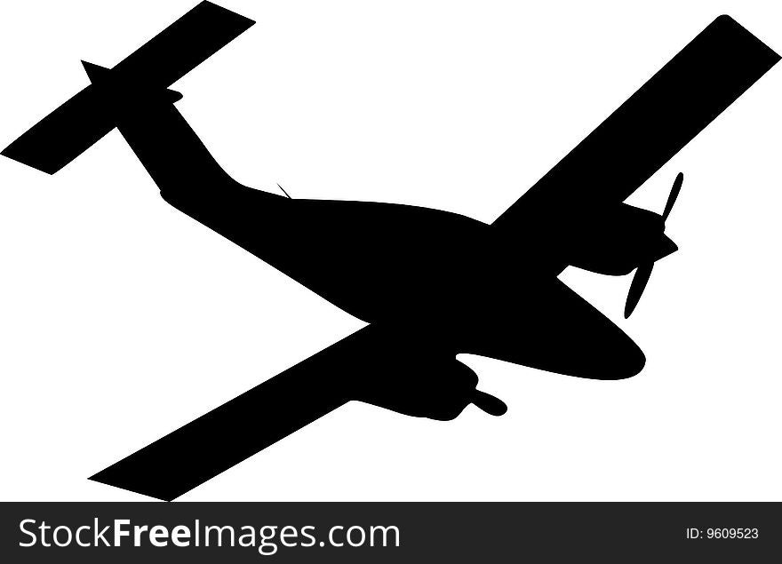 Illustration of an airplane flying. Illustration of an airplane flying