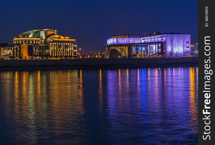 Reflection, Night, Landmark, Water