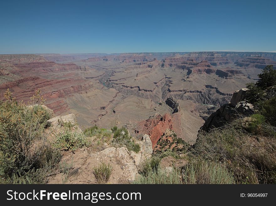 A view over the Gran Canyon in Arizona, USA.