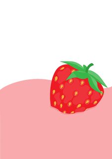 Strawberry In Yoghurt Royalty Free Stock Photos