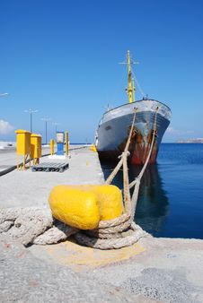 Old Rusty Water Boot In Greece Royalty Free Stock Photos Old Rusty Water Boot In Greece Royalty Free Stock Photos