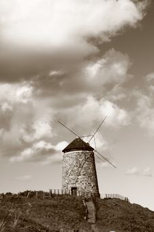Old, Beautiful Windmill Stock Images