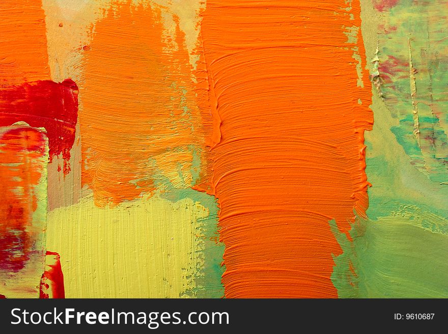 Abstract background drawn by oil paints