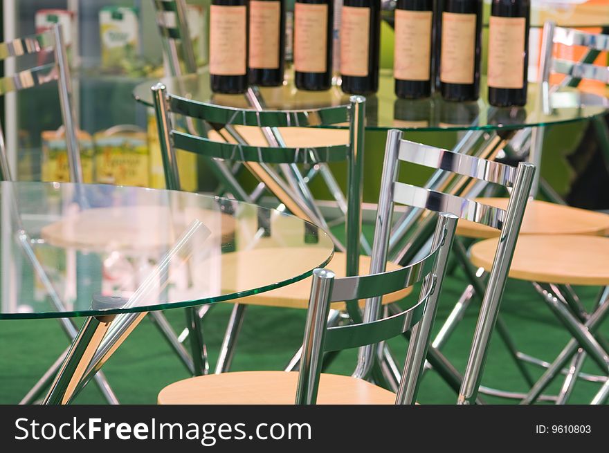 The photo is made at an exhibition - tastings of wine and other alcoholic drinks. The photo is made at an exhibition - tastings of wine and other alcoholic drinks.