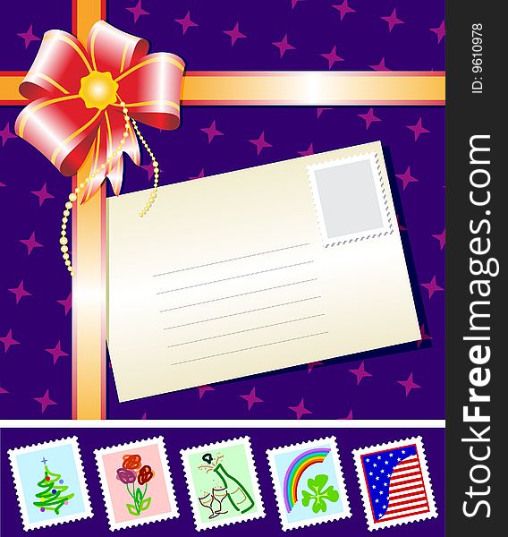 Template greeting card. Post congratulation. You can add your text.