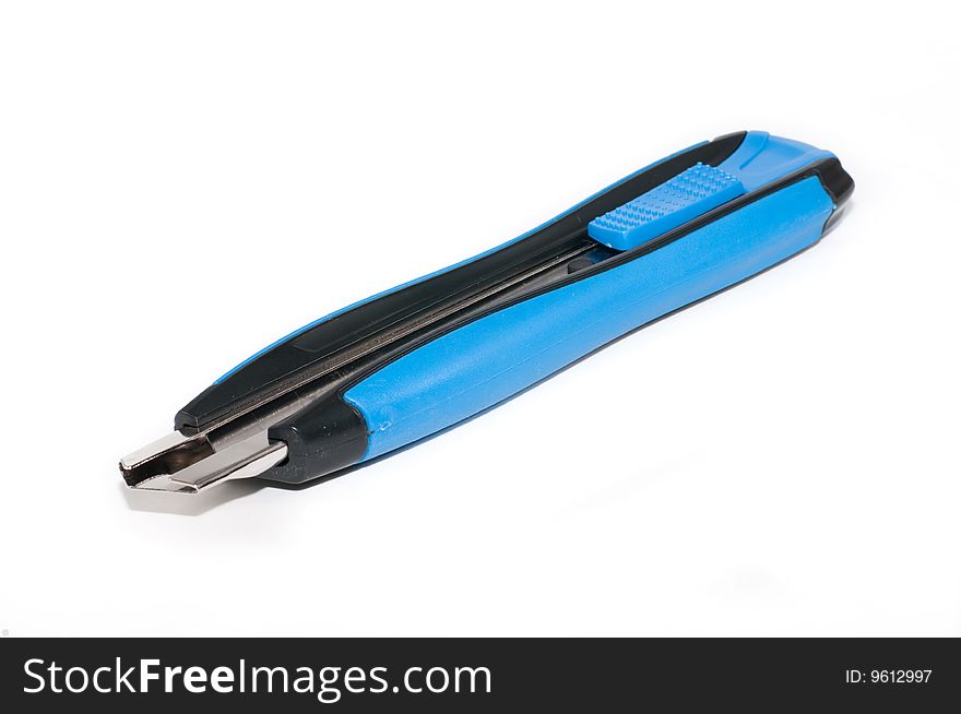 Utility knife isolated against a white backgound
