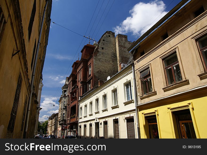 Narrow street in an old city