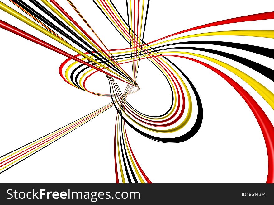 Abstract 3d render of stripes