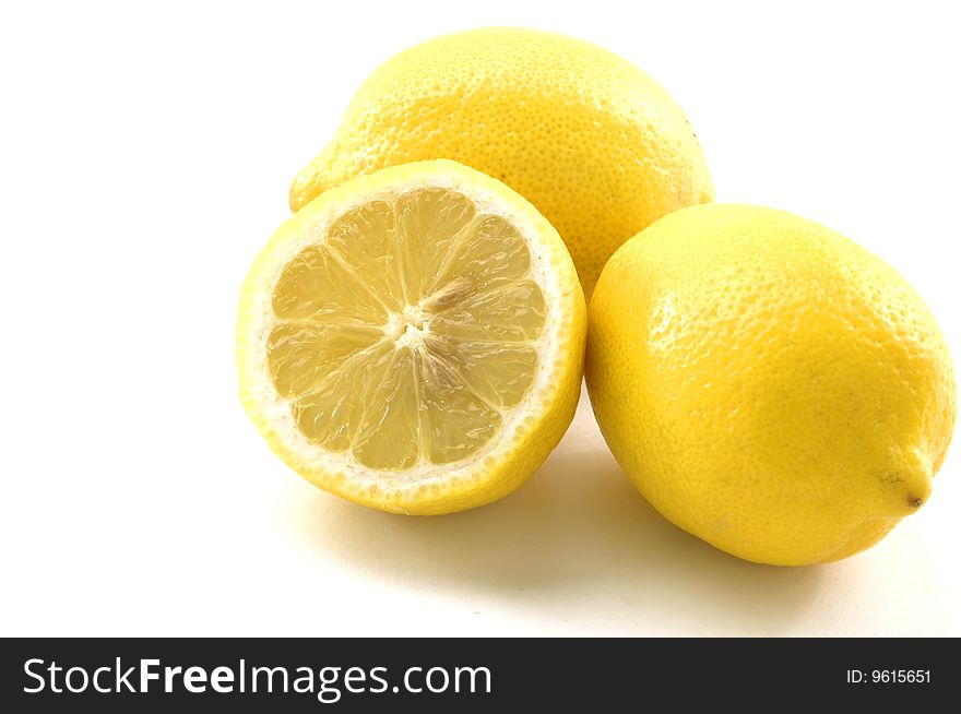 Fresh lemon on white background. Fresh lemon on white background
