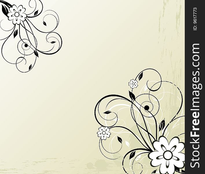 Grunge floral background. vector illustration. Grunge floral background. vector illustration.