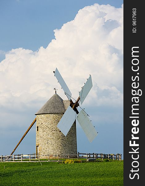 Windmill, Moidrey, Brittany, France