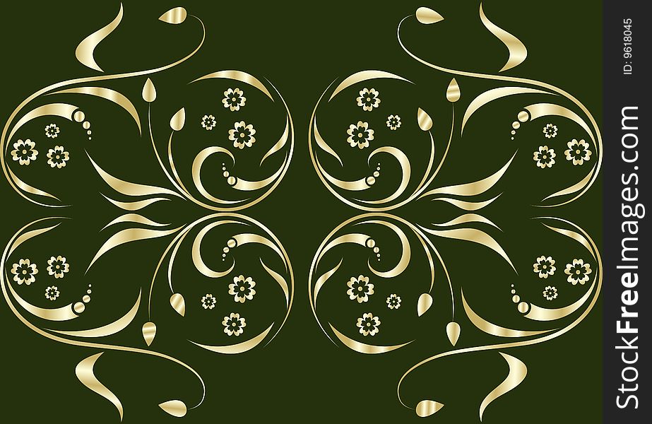 Gold ornate seamless texture for design (vector)