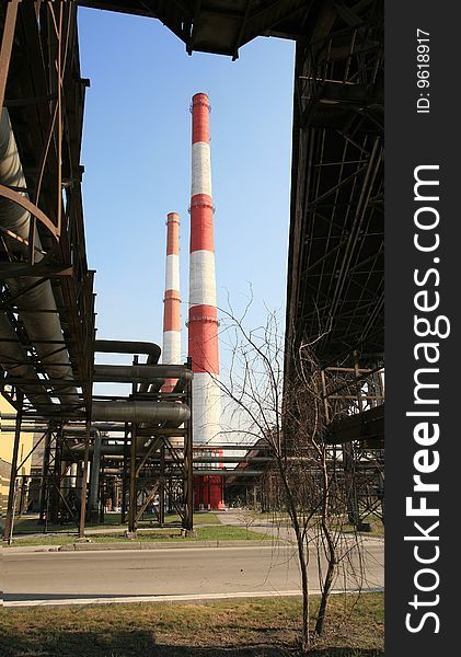 Smoke stack at the metallurgical works