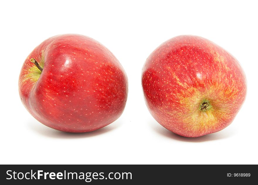 Fresh apples isolated on a white