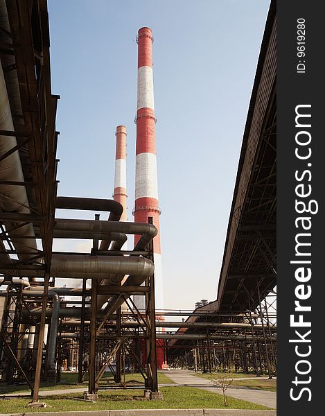 Smoke stack at the metallurgical works