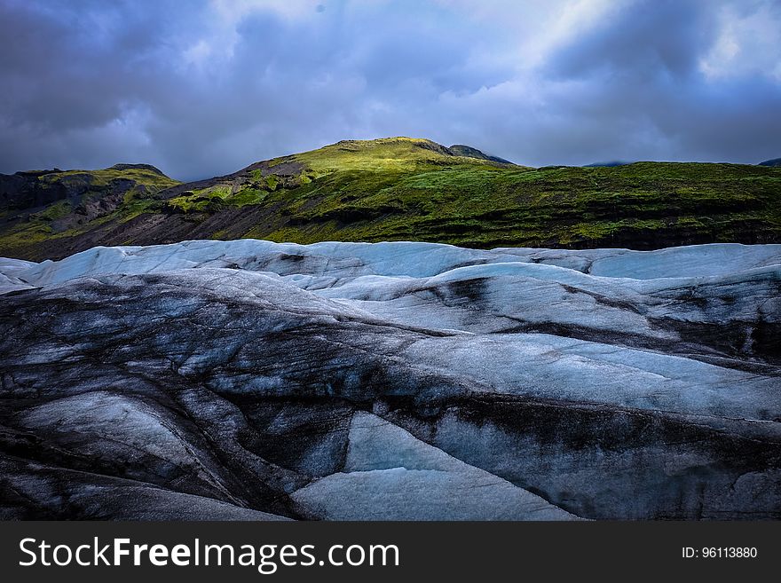 Snow And Ice On Field