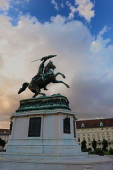 Statue Of Hofburg Imperial Palace Stock Image