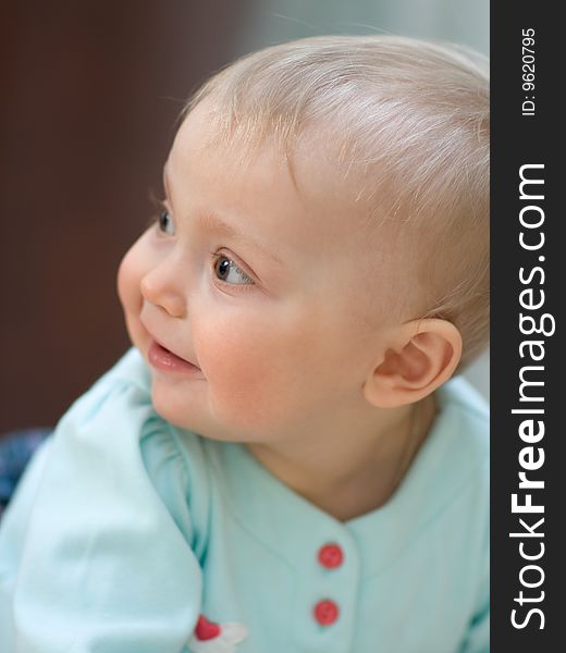 Happy adorable baby close-up - shallow DOF