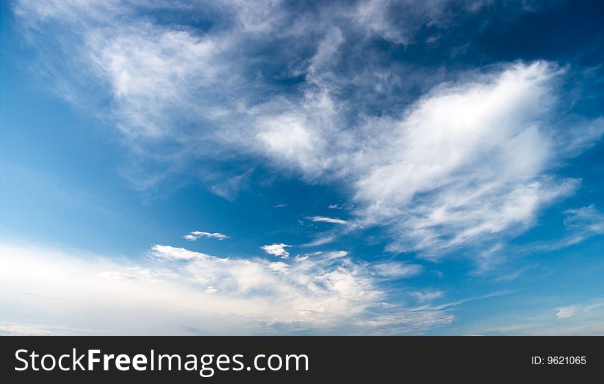 A shot of nice blue sky with clouds