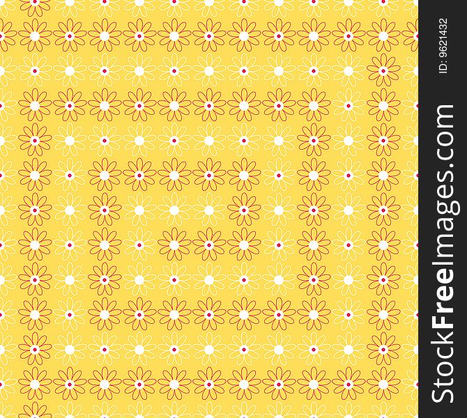 Floral seamless decorative yellow  background (). Floral seamless decorative yellow  background ()