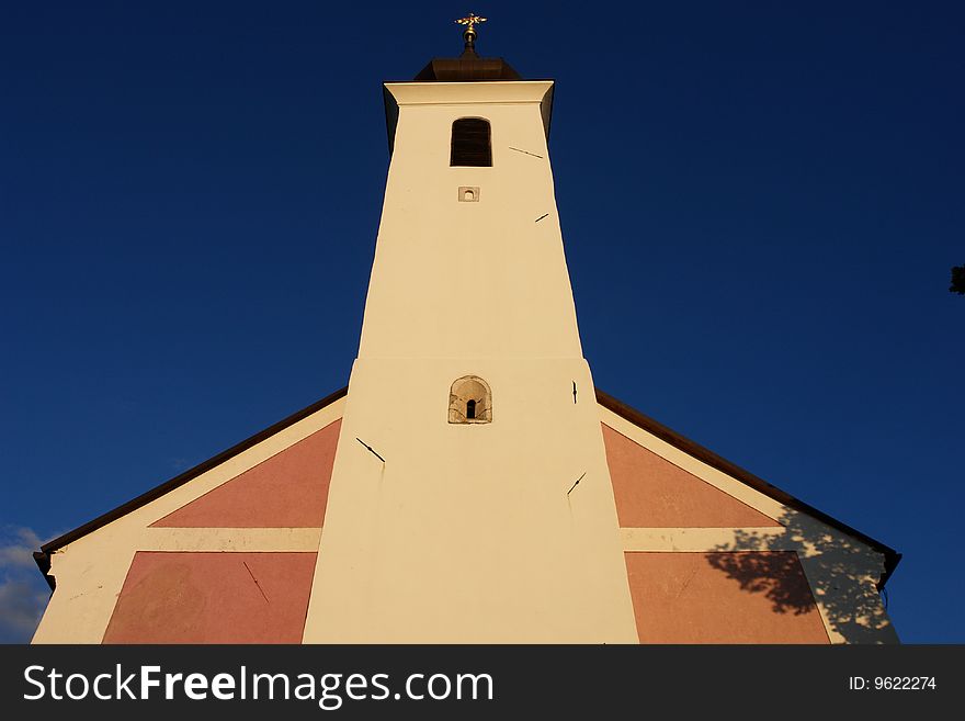 Church tower in Perusic Croatia