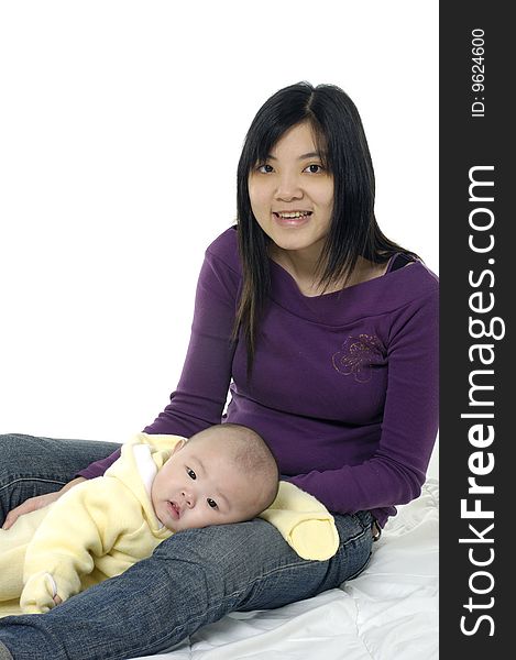 Asian mother and her baby. Asian mother and her baby