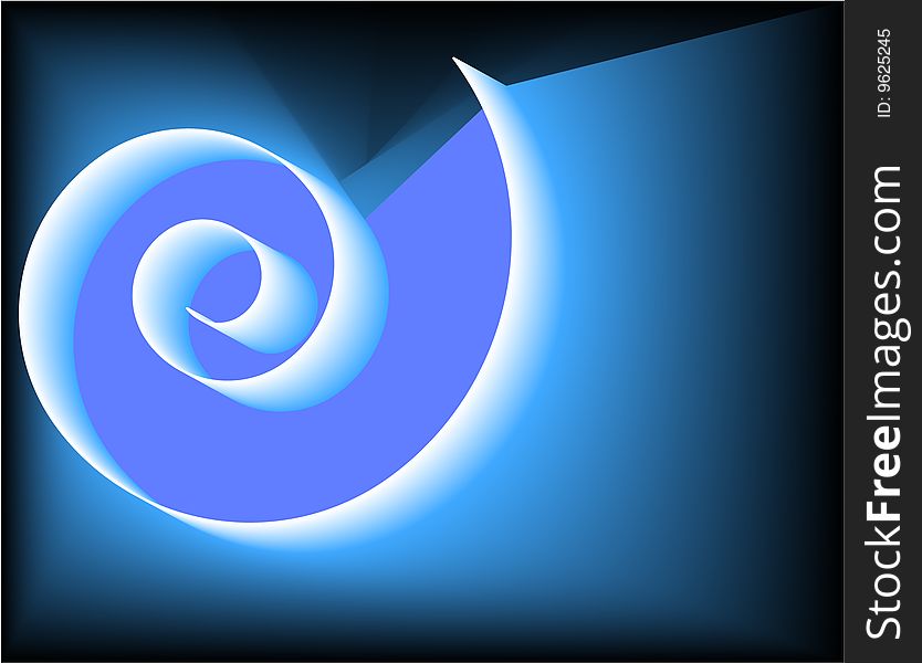 White to blue spiral on mauve and black background. White to blue spiral on mauve and black background