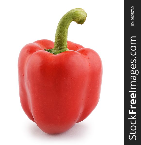 Red bell pepper isolated on white Background. Red bell pepper isolated on white Background