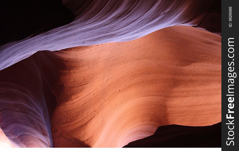 Rich colored layers of upper antelope canyon