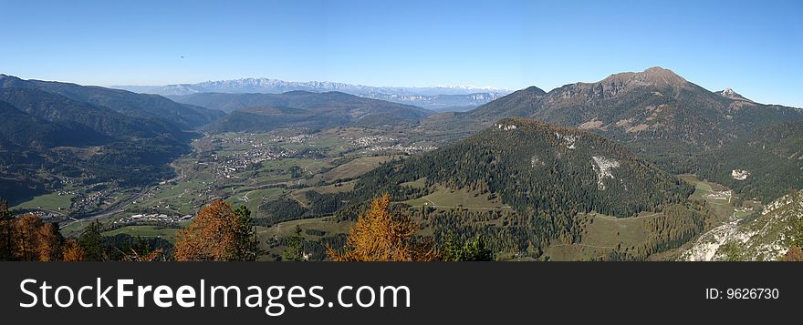 Panorama of Fiemme's Valley