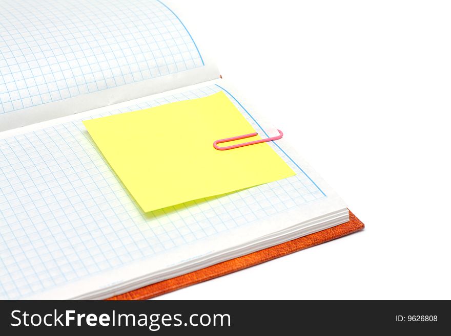 Note pad with plaid paper