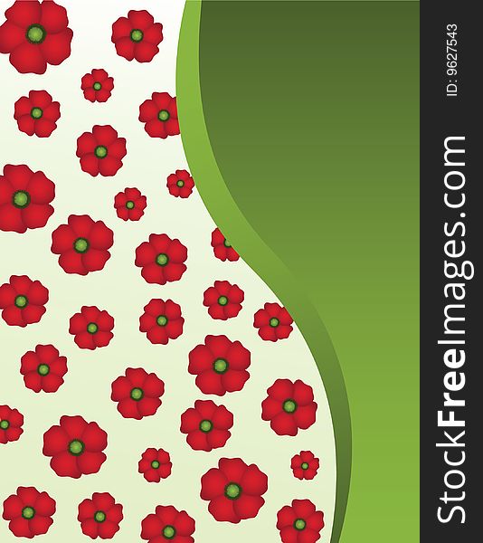 Summer floral design with poppies