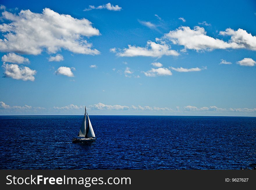 Mediterranean landscape with blue sky. Mediterranean landscape with blue sky