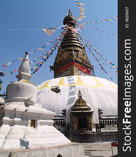 Nepalese stupa in Swayambhunath, Nepal