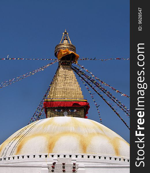 Nepalese stupa in Bodhnath, Nepal