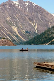Fishing Boat On Lake Royalty Free Stock Photo Fishing Boat On Lake Royalty Free Stock Photo
