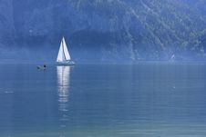 Morning Of Lake Traunsee, Upper Austria Stock Images Morning Of Lake Traunsee, Upper Austria Stock Images