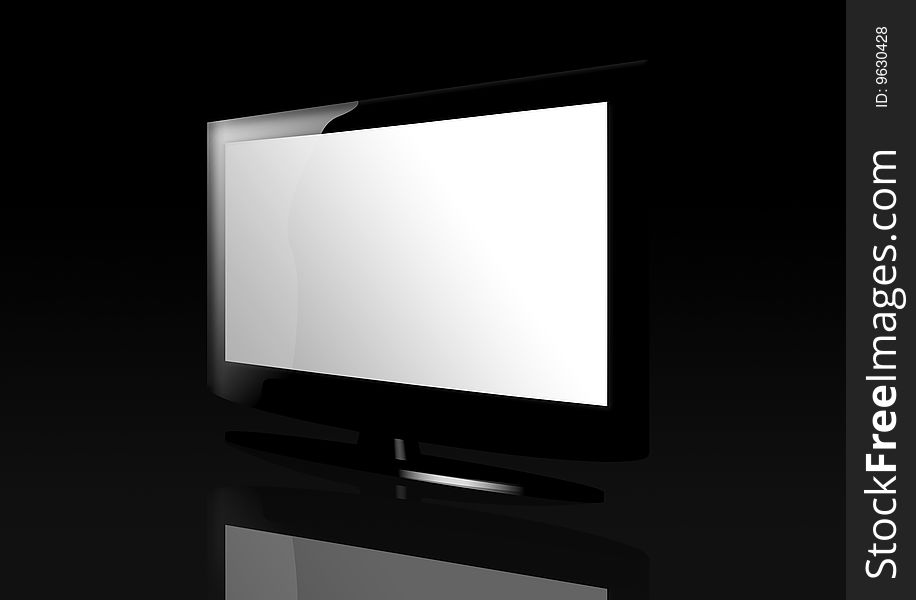 Glossy White Flat Screen TV