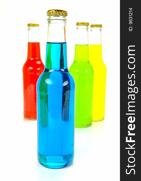 Alco Pop premix alcoholic drinks isolated against a white background. Alco Pop premix alcoholic drinks isolated against a white background