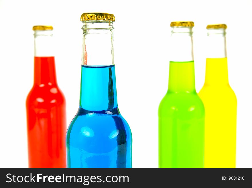 Alco Pop premix alcoholic drinks isolated against a white background. Alco Pop premix alcoholic drinks isolated against a white background