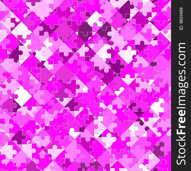 Manic or chaotic pink jigsaw pattern, tiles seamlessly. Manic or chaotic pink jigsaw pattern, tiles seamlessly