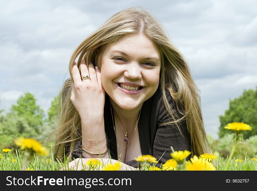Young adult beautiful girl smiling