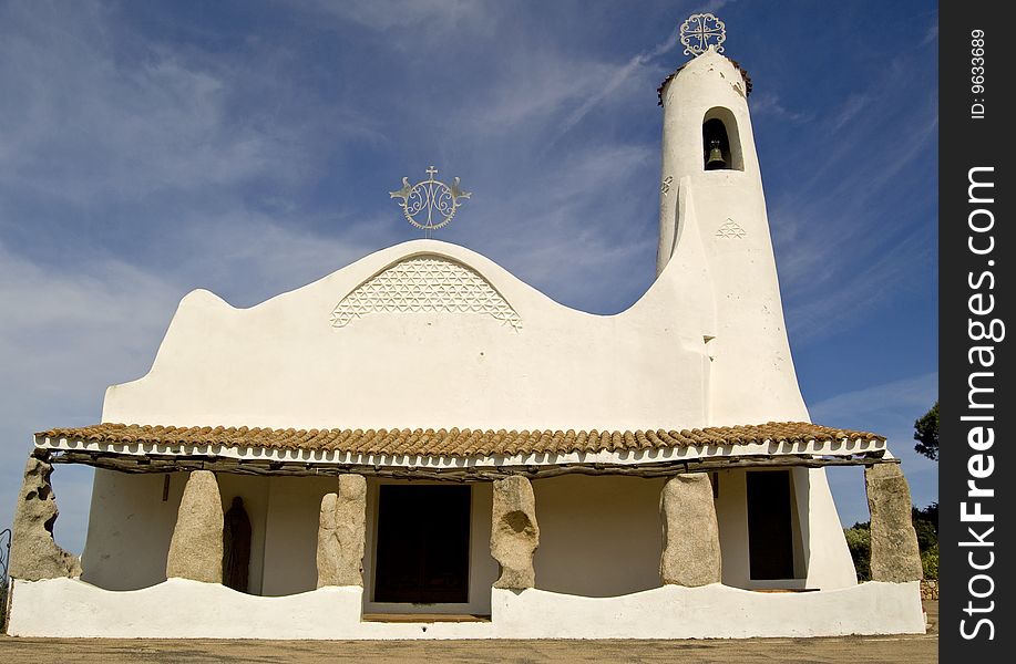 Stella Maris is the famous church in Porto Cervo, Sardinia.