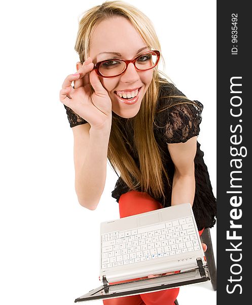 Young Woman With Laptop