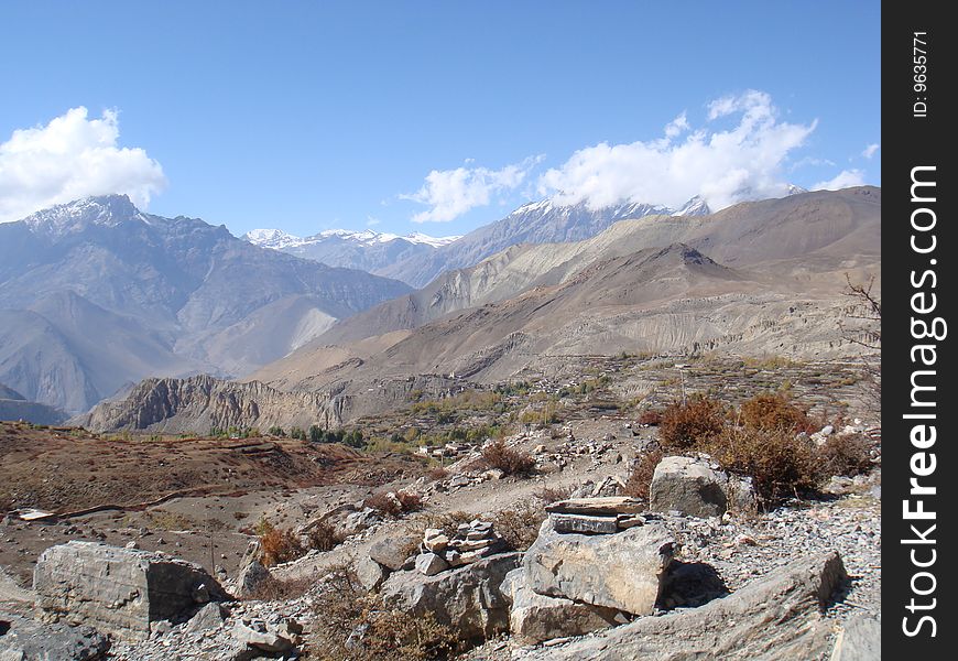 Mountain view in Muktinat valley