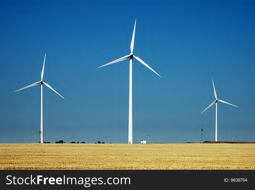 Wind turbines farm - renewable energy source