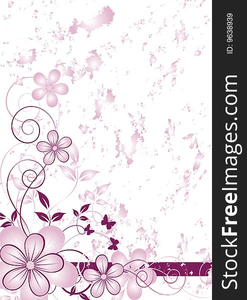 Abstract floral background with place for your text